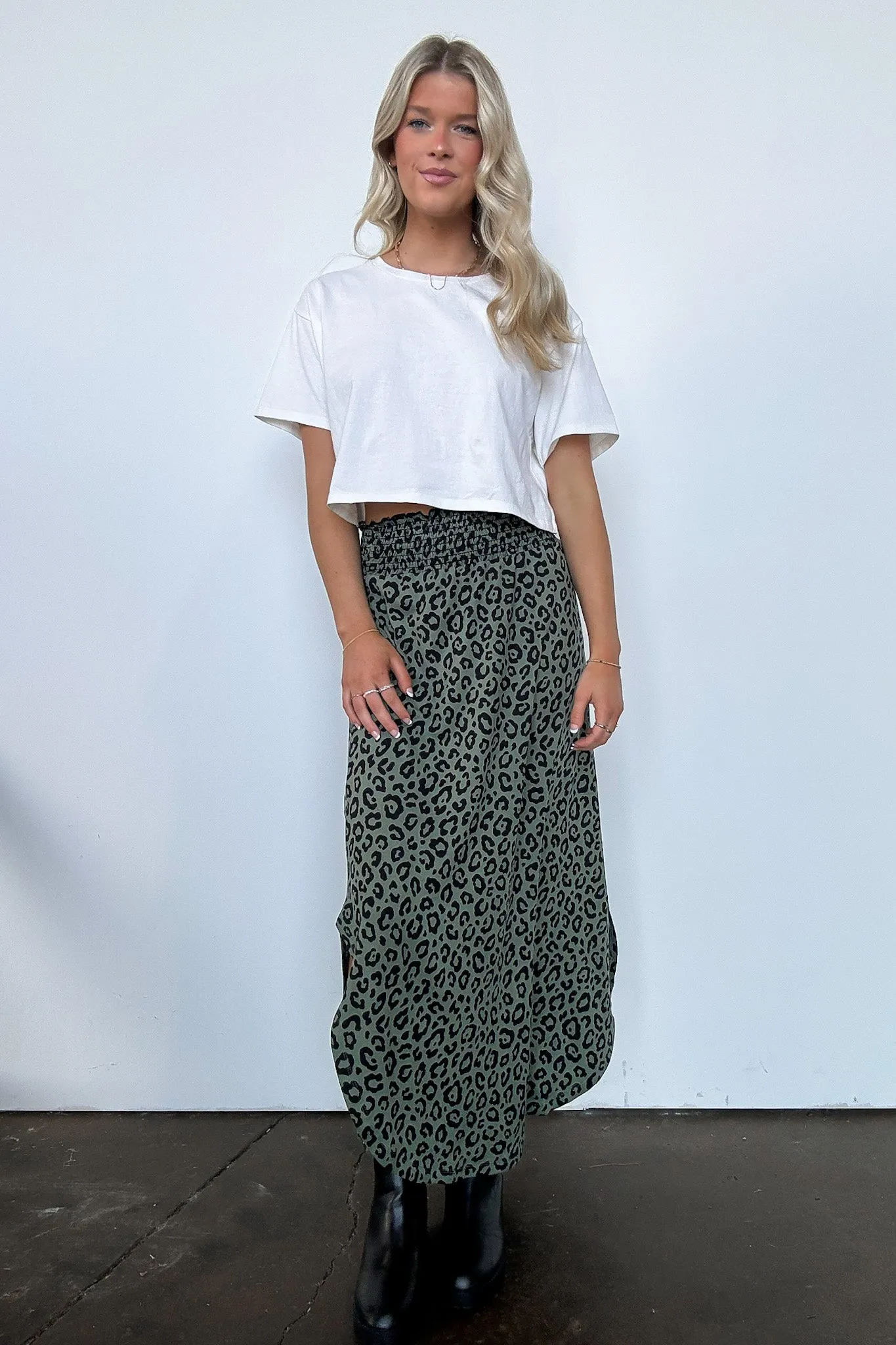 Final Sale Wild Side Animal Print Maxi Skirt