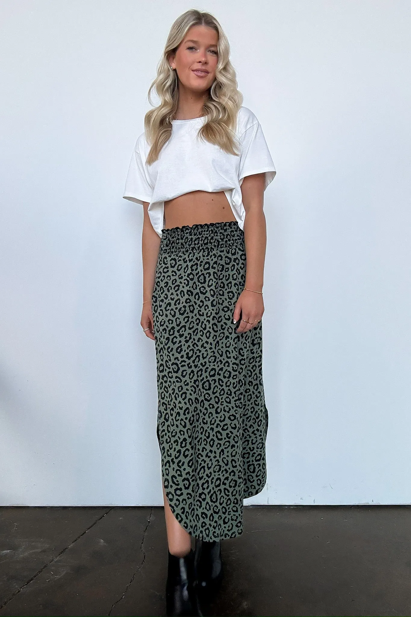 Final Sale Wild Side Animal Print Maxi Skirt