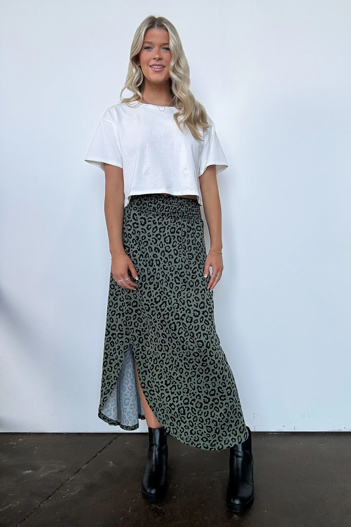 Final Sale Wild Side Animal Print Maxi Skirt