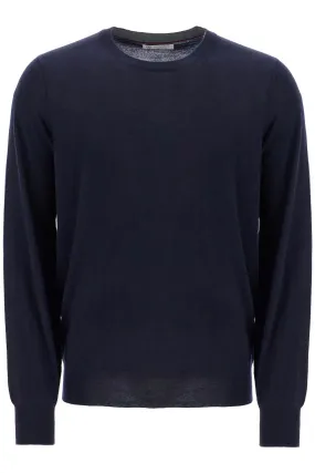 Fine Wool-Cashmere Sweater M2400100 Navy+Grigio Scuro