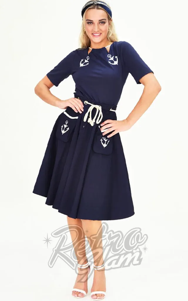 Florence Anchor & Rope Flare Skirt - Size M available