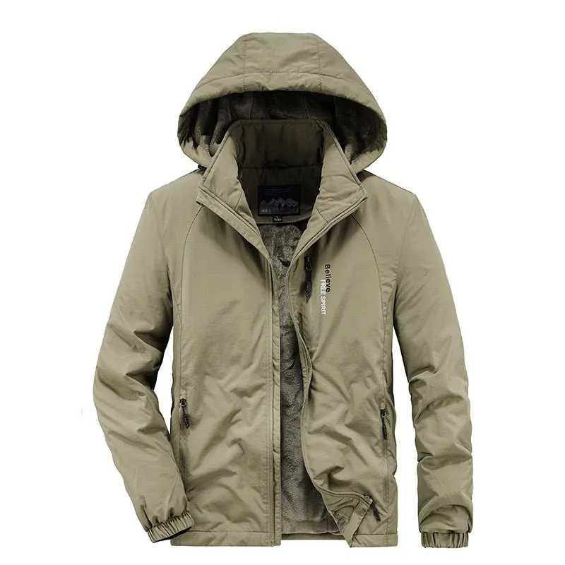 Free sport Believe Men's Warm Hooded Winter Parka