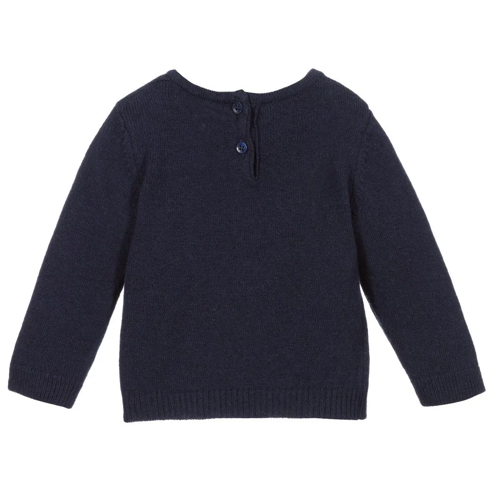 Navy Blue Wool Sweater