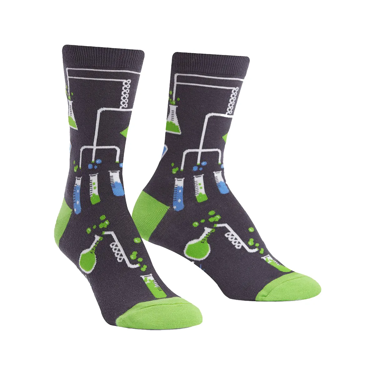 Glow-in-the-Dark Laboratory Crew Socks for Men