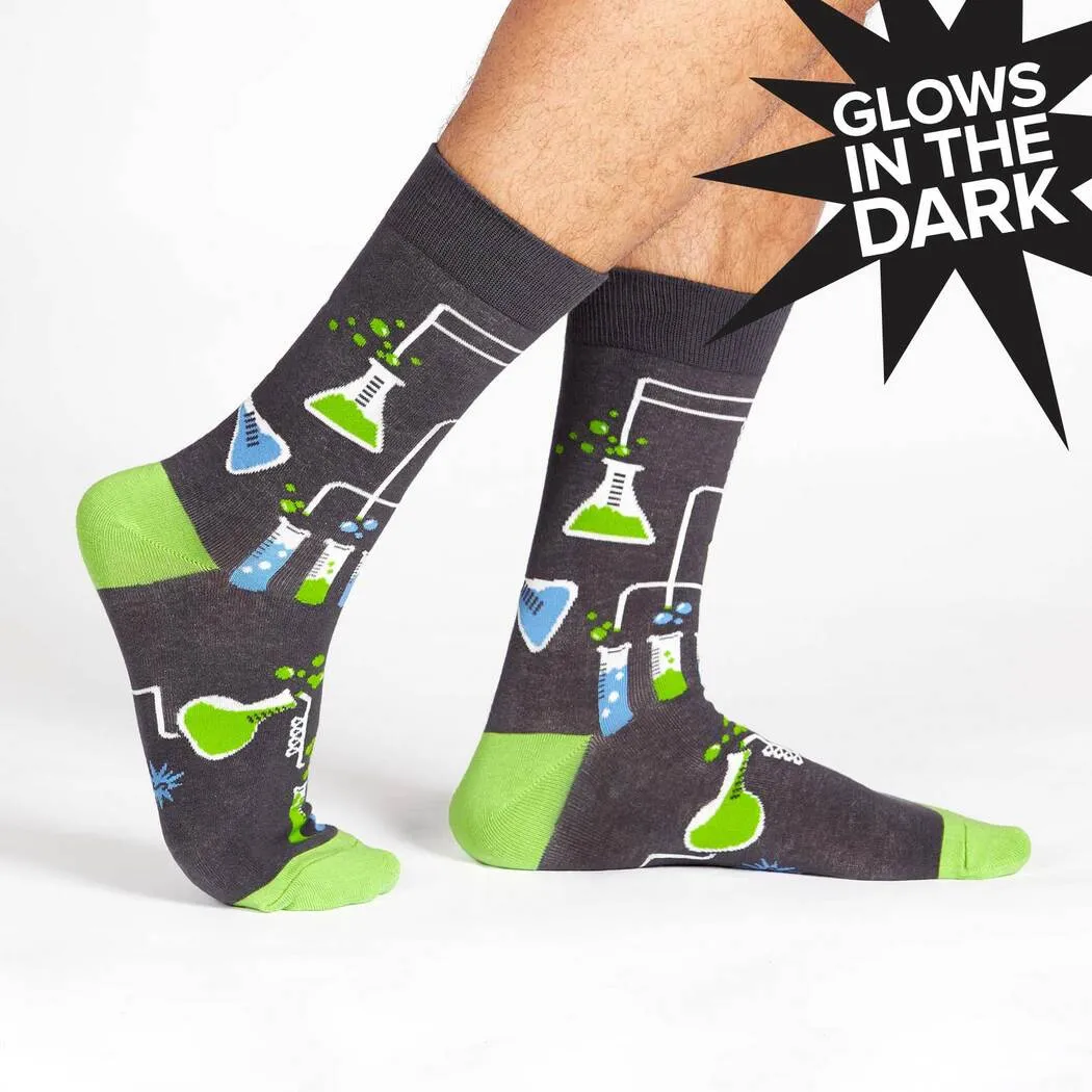 Glow-in-the-Dark Laboratory Crew Socks for Men