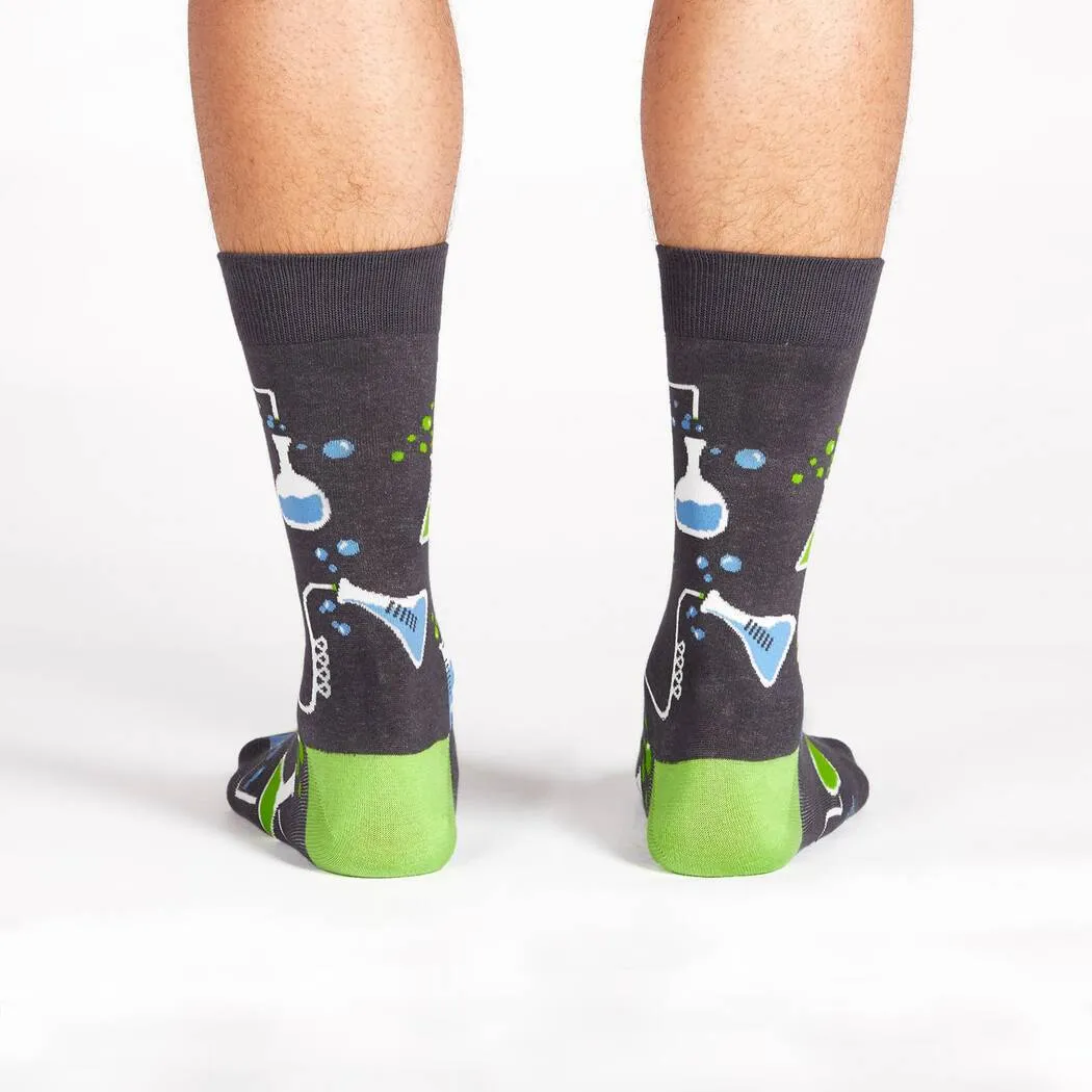 Glow-in-the-Dark Laboratory Crew Socks for Men