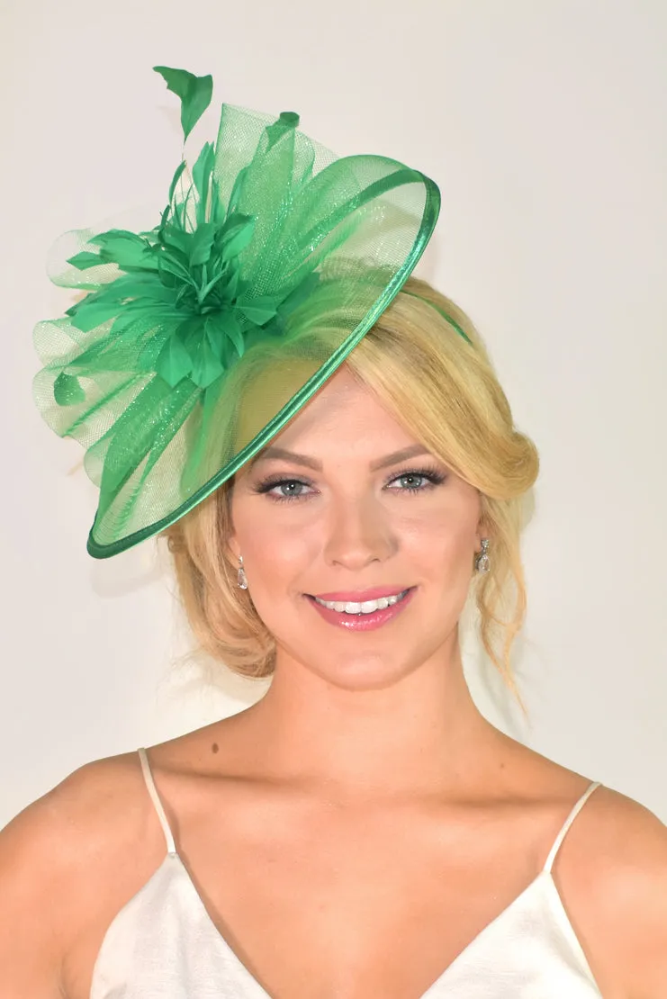 Isla Fascinator Kelly Green