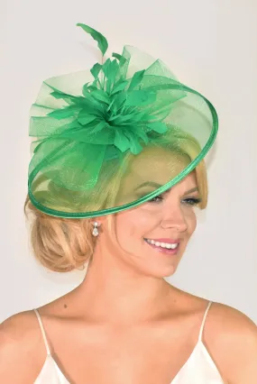 Isla Fascinator Kelly Green