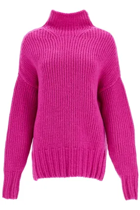 High-Neck Wool Sweater RW PO0034 K039 A24 Fuchsia