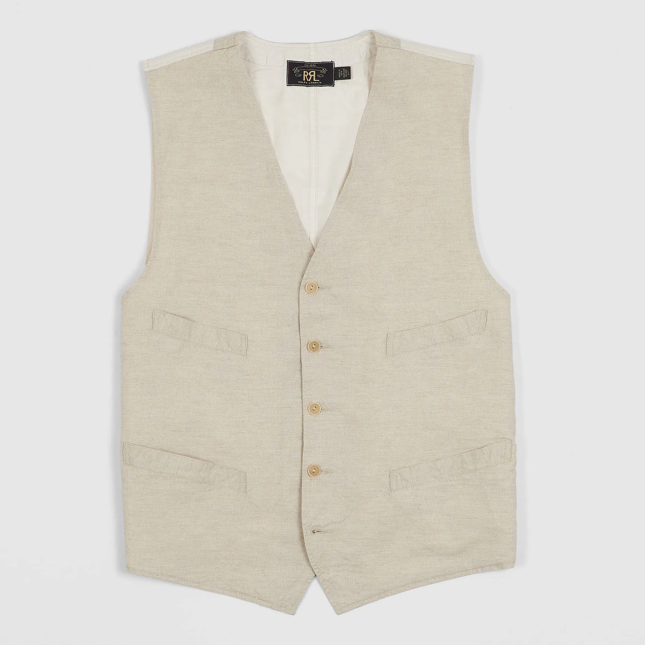 Jacquard Linen Silk Blend Vest