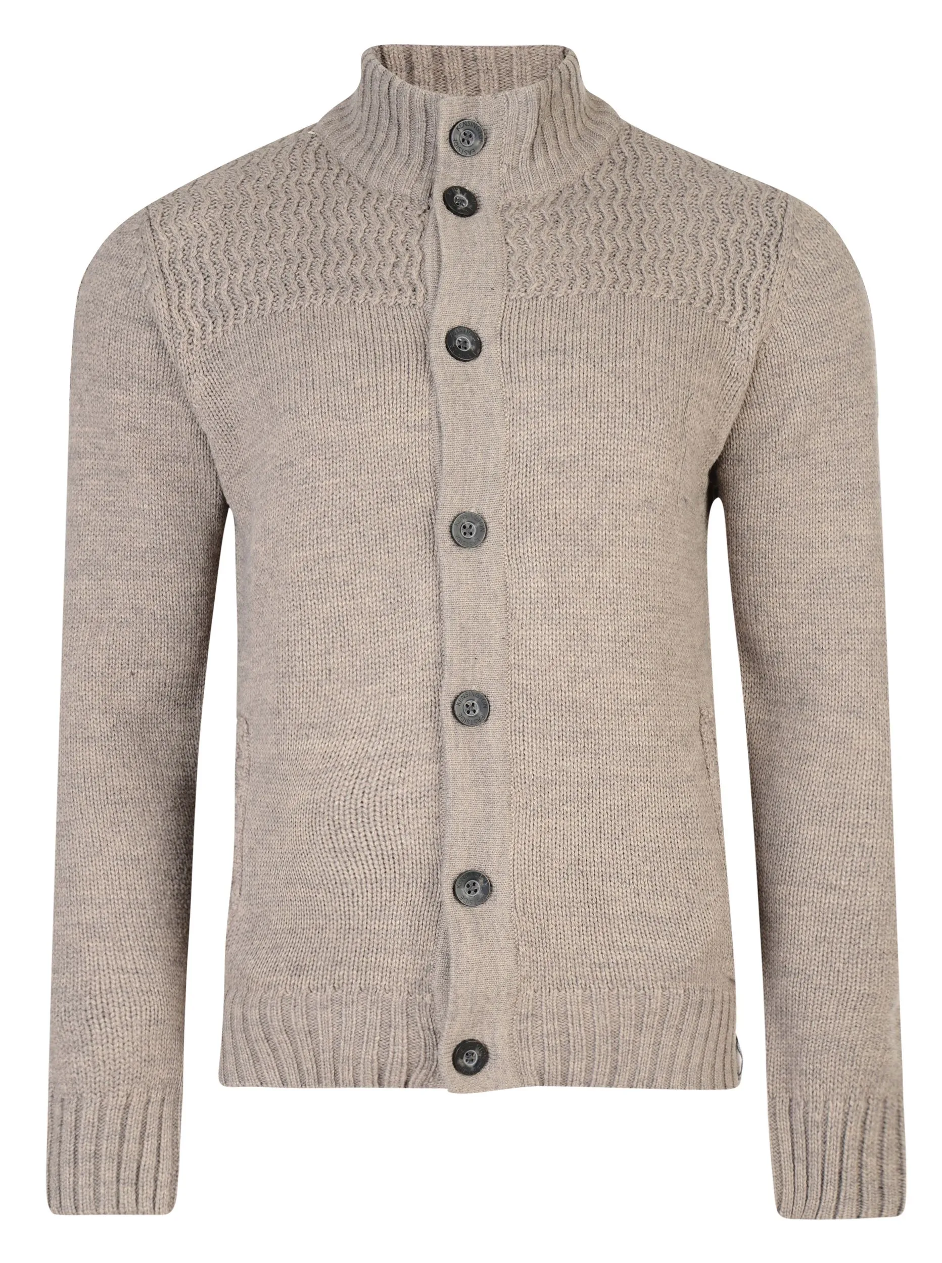 Kensington Eastside Taupe Marl Button Knit Cardigan Tramore Cardi