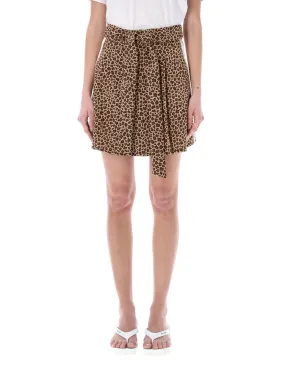 Leopard Print Mini Skirt