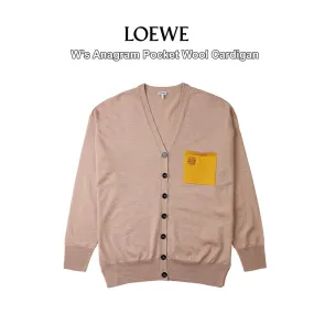 Plain Long Sleeves Wool Casual Style by Loewe