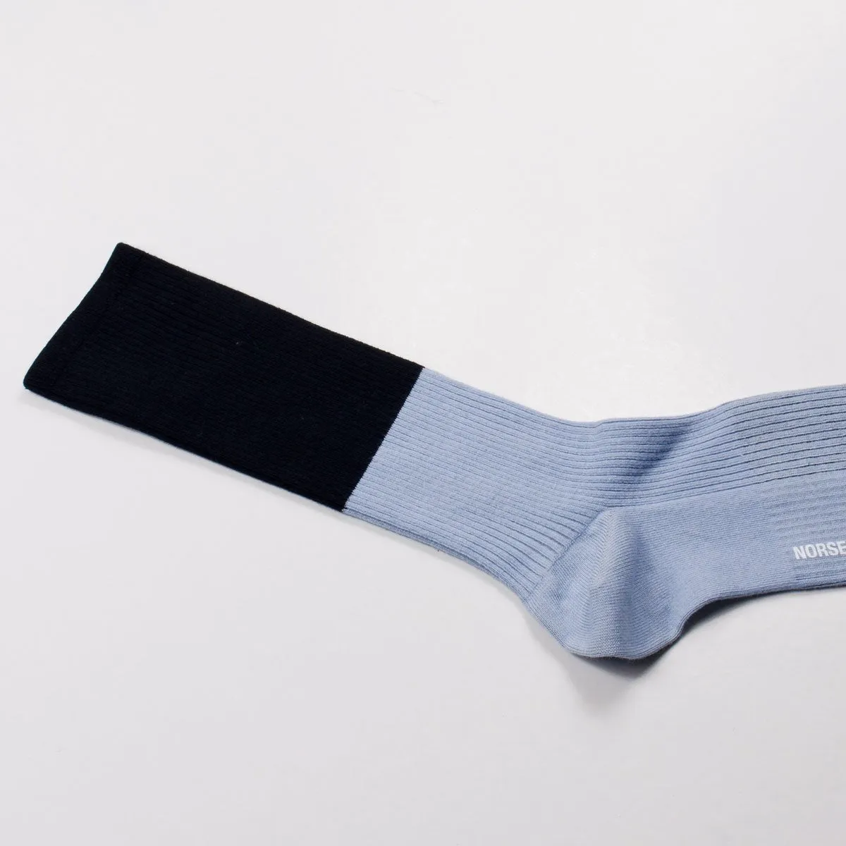 Bjarki Colour Block Socks in Luminous Blue