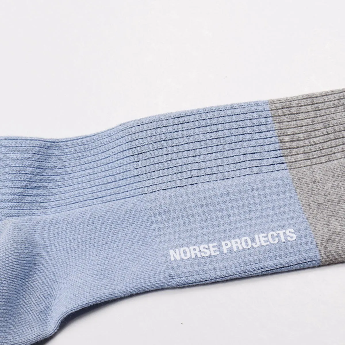 Bjarki Colour Block Socks in Luminous Blue