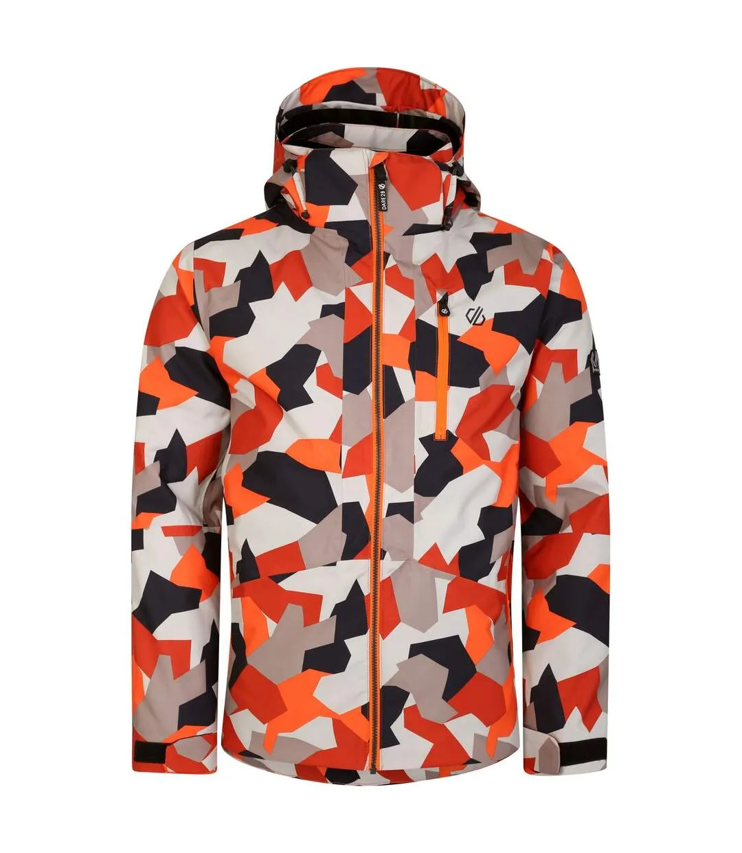 Men's edge camo ski jacket puffins orange Dare 2B