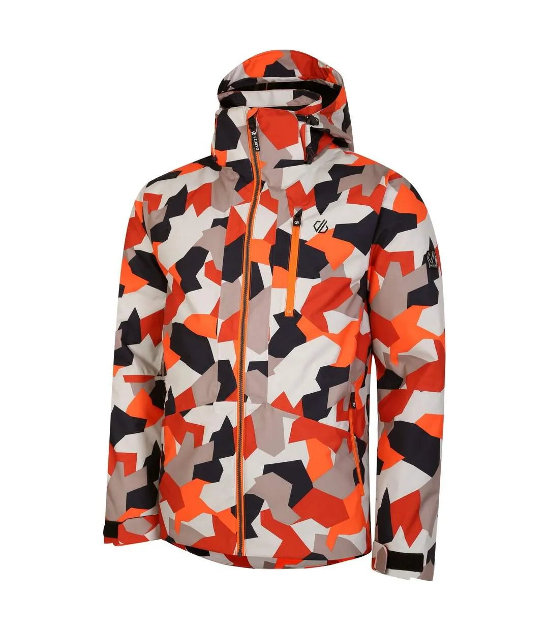 Men's edge camo ski jacket puffins orange Dare 2B