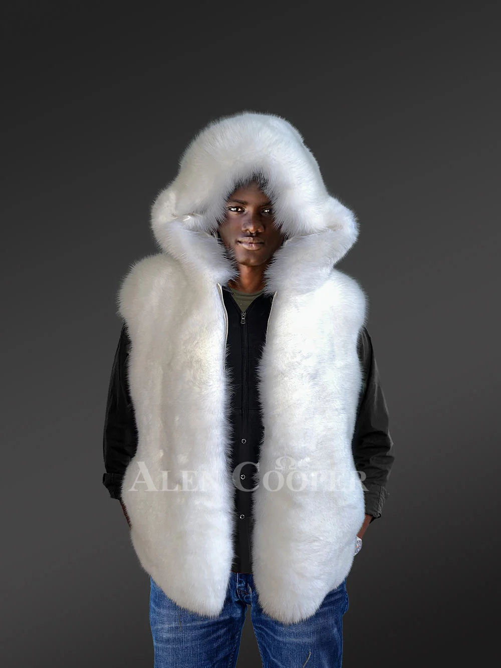 Men’s Frost Fox Fur Coat