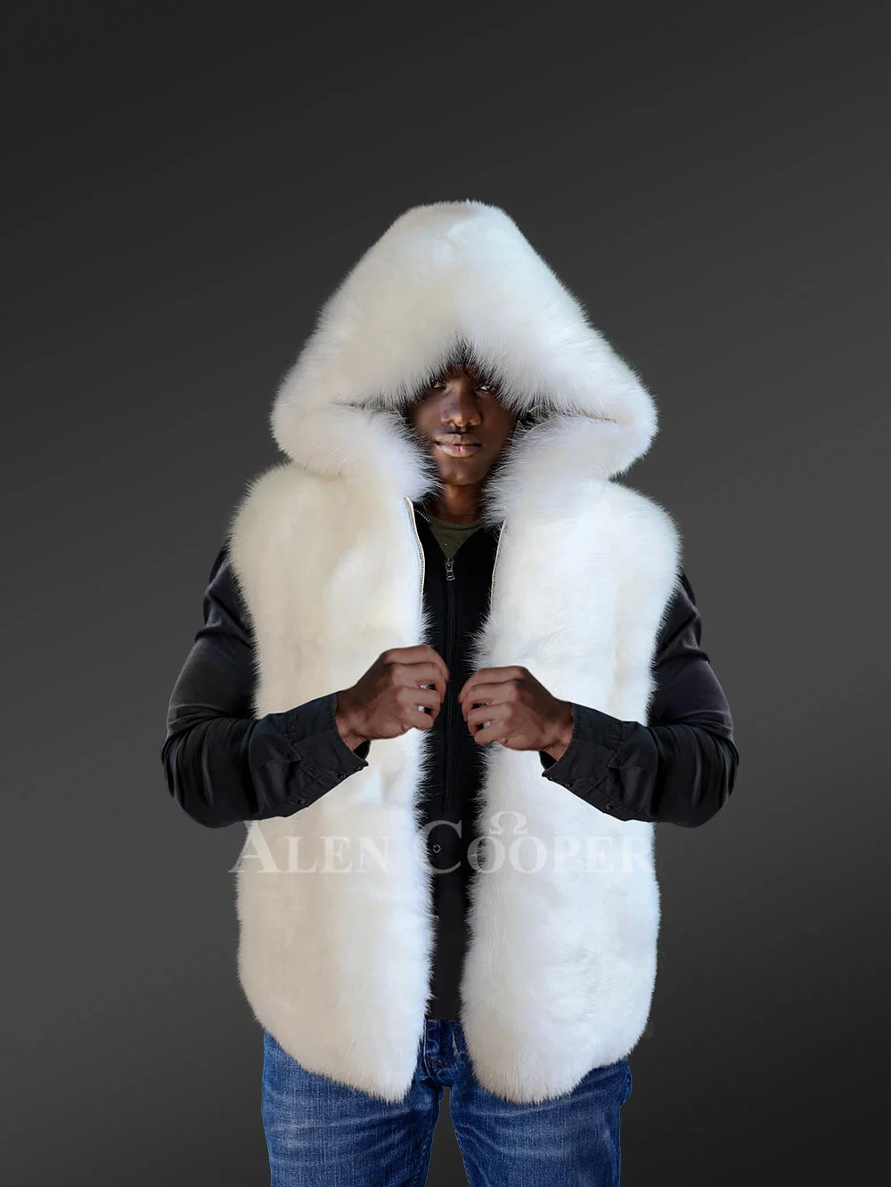 Men’s Frost Fox Fur Coat