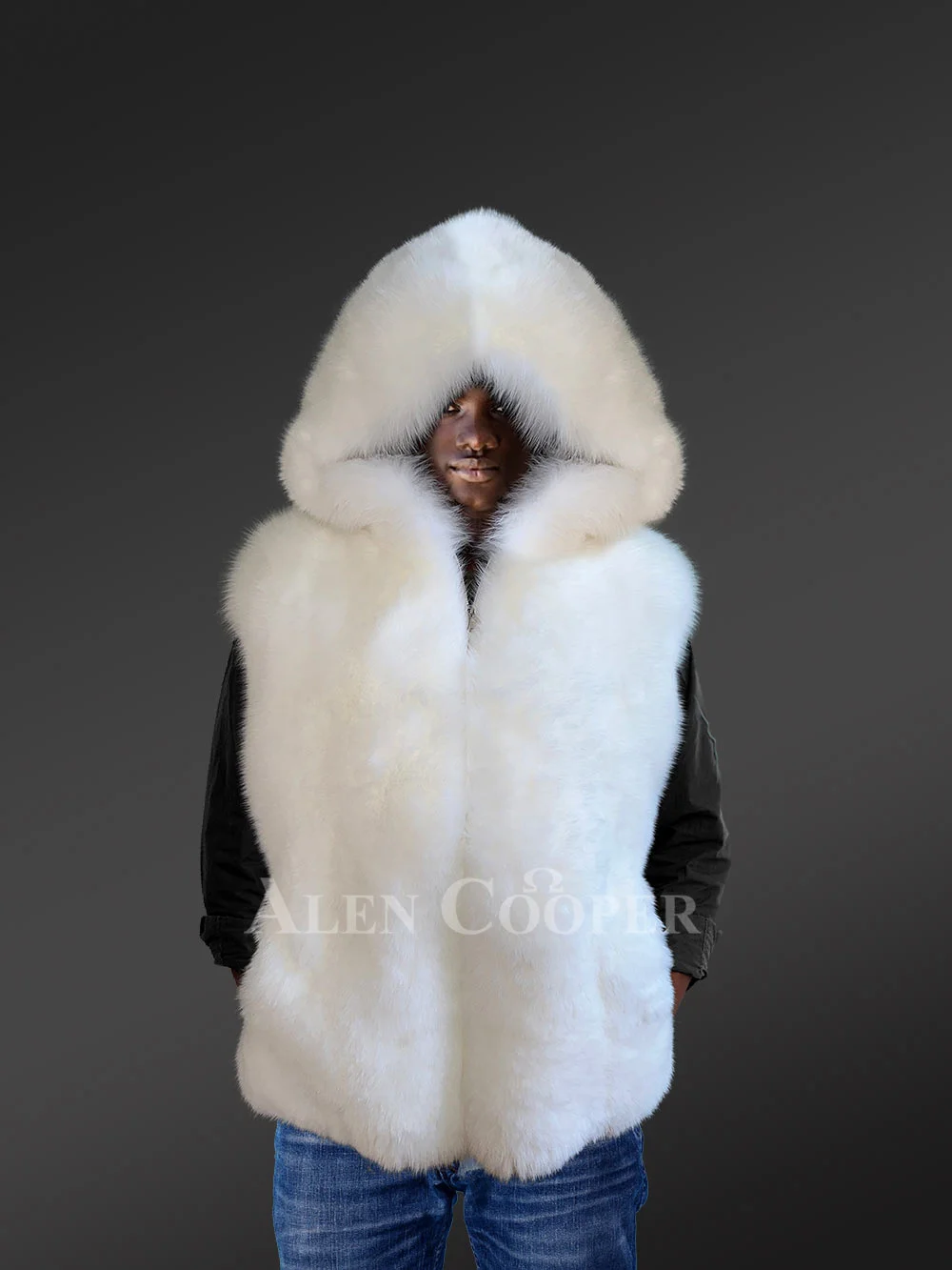 Men’s Frost Fox Fur Coat