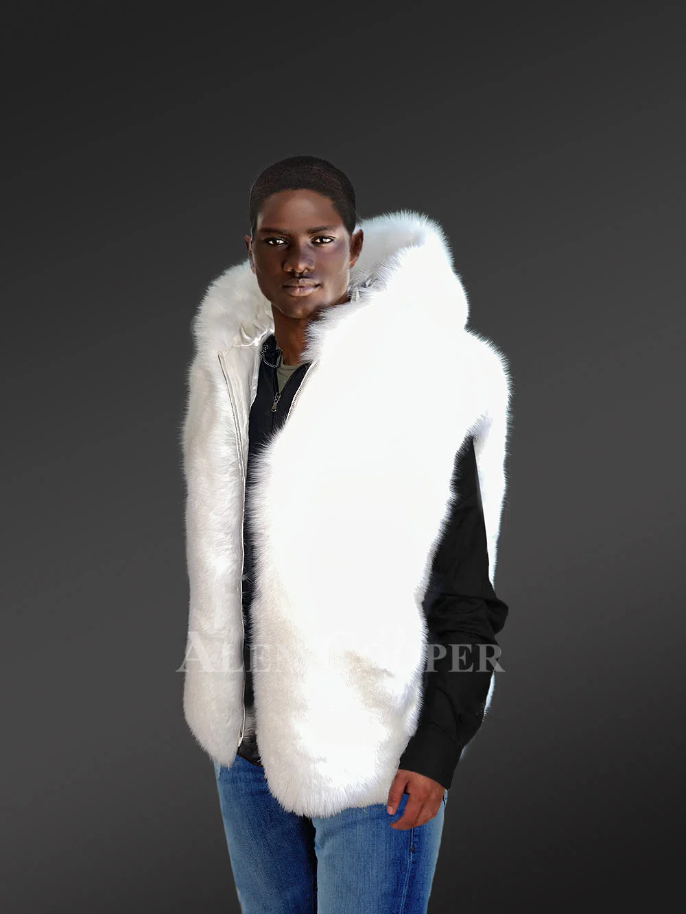 Men’s Frost Fox Fur Coat