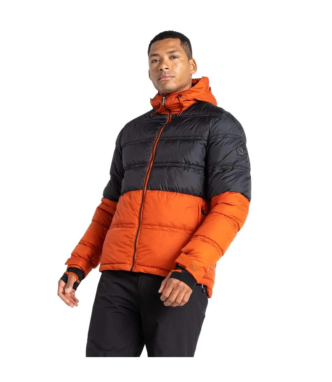 Mens Ollie Waterproof Ski Jacket in Rooibos Tea Black by Dare 2B