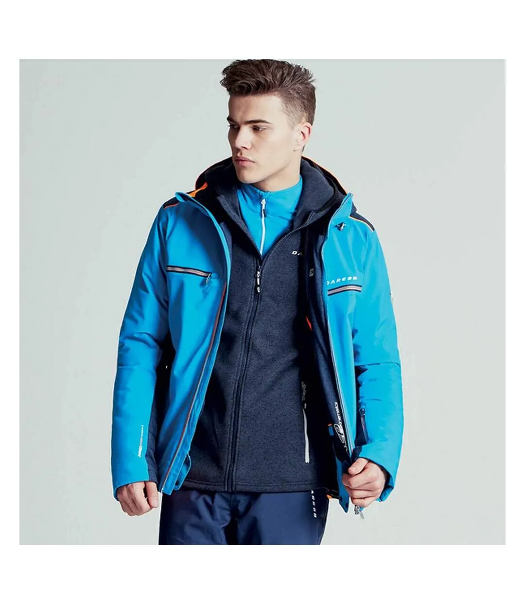 Methyl Blue/Outerspace Blue Men's Regression Ski Jacket by Dare 2B