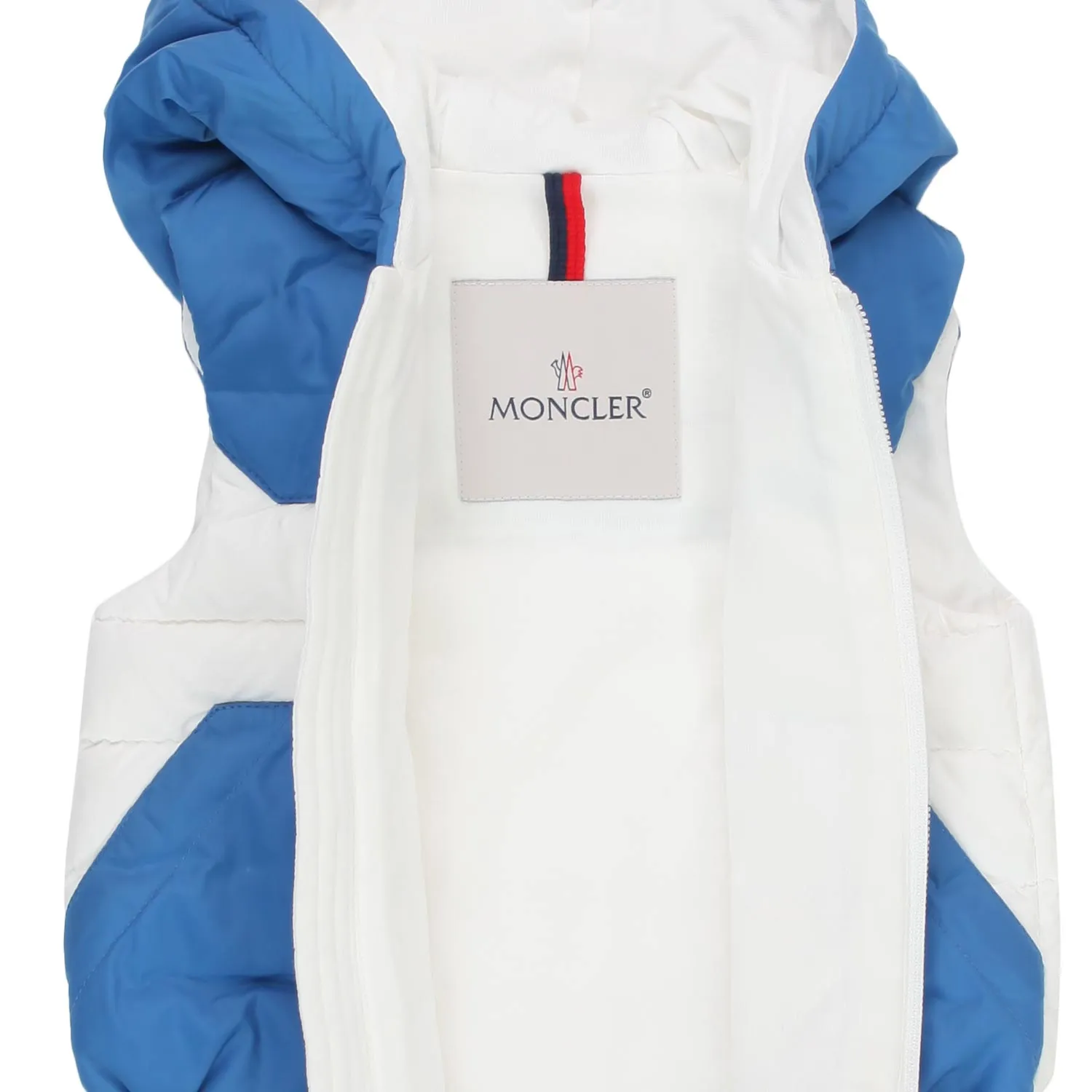 Moncler White Light Blue Raiffa Down Vest Baby