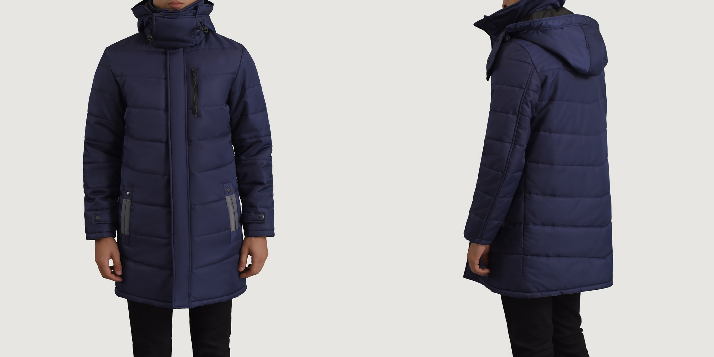 Blue Hooded Parka