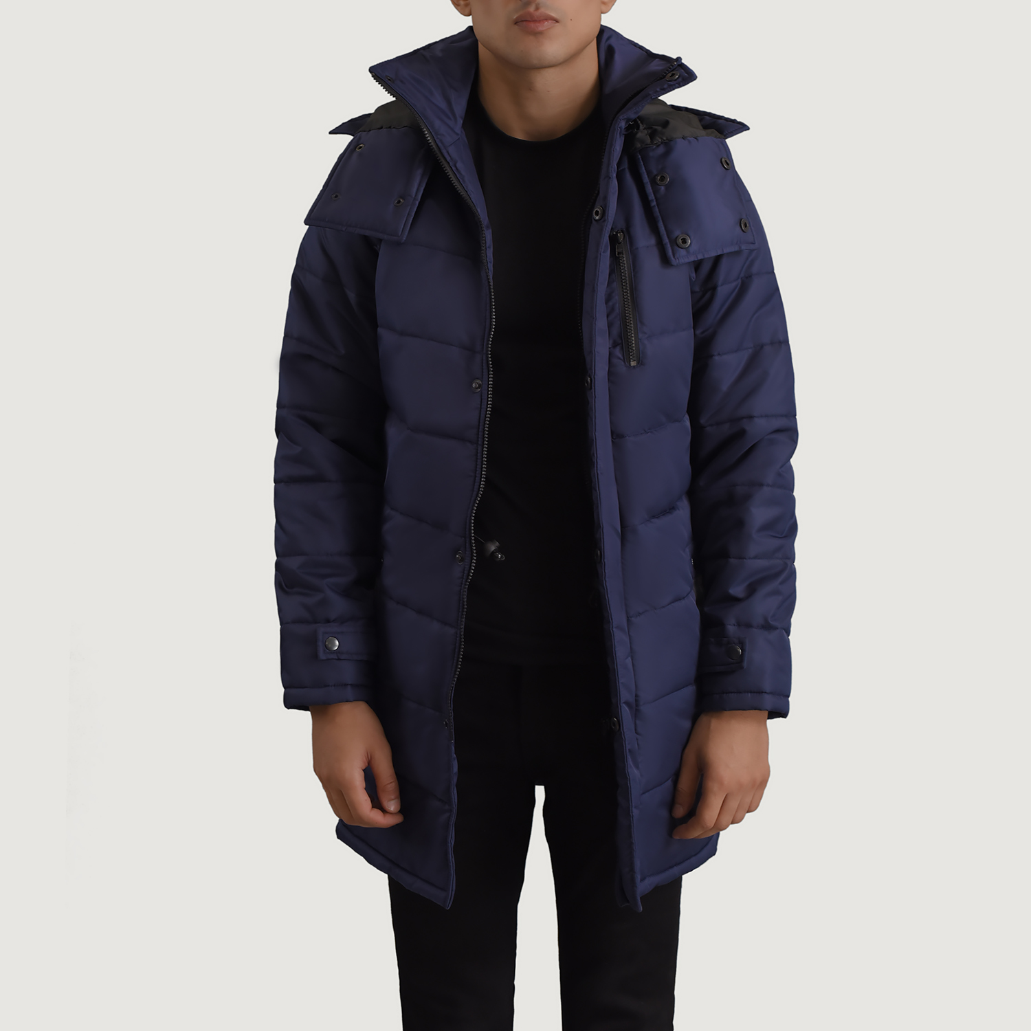 Blue Hooded Parka