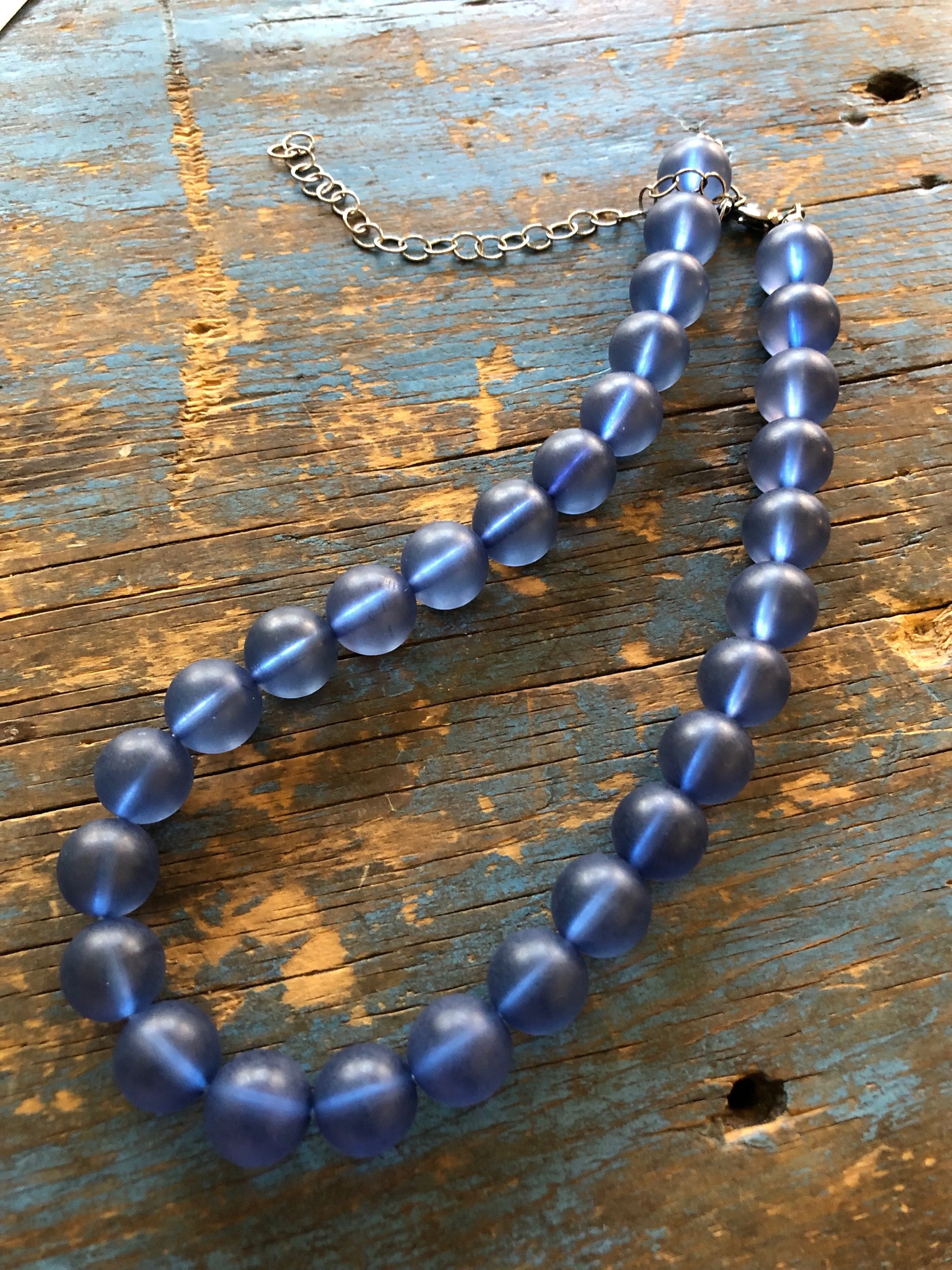 Unisex Shungite Bead Necklace with Chunky Brass Chain and Elephant Clasp