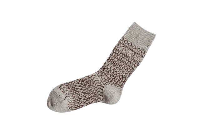 Gray Oslo Wool Socks by Nishiguchi Kutsushita