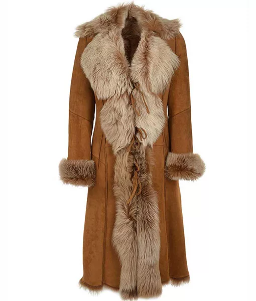 Novah Brown Faux Fur Coat