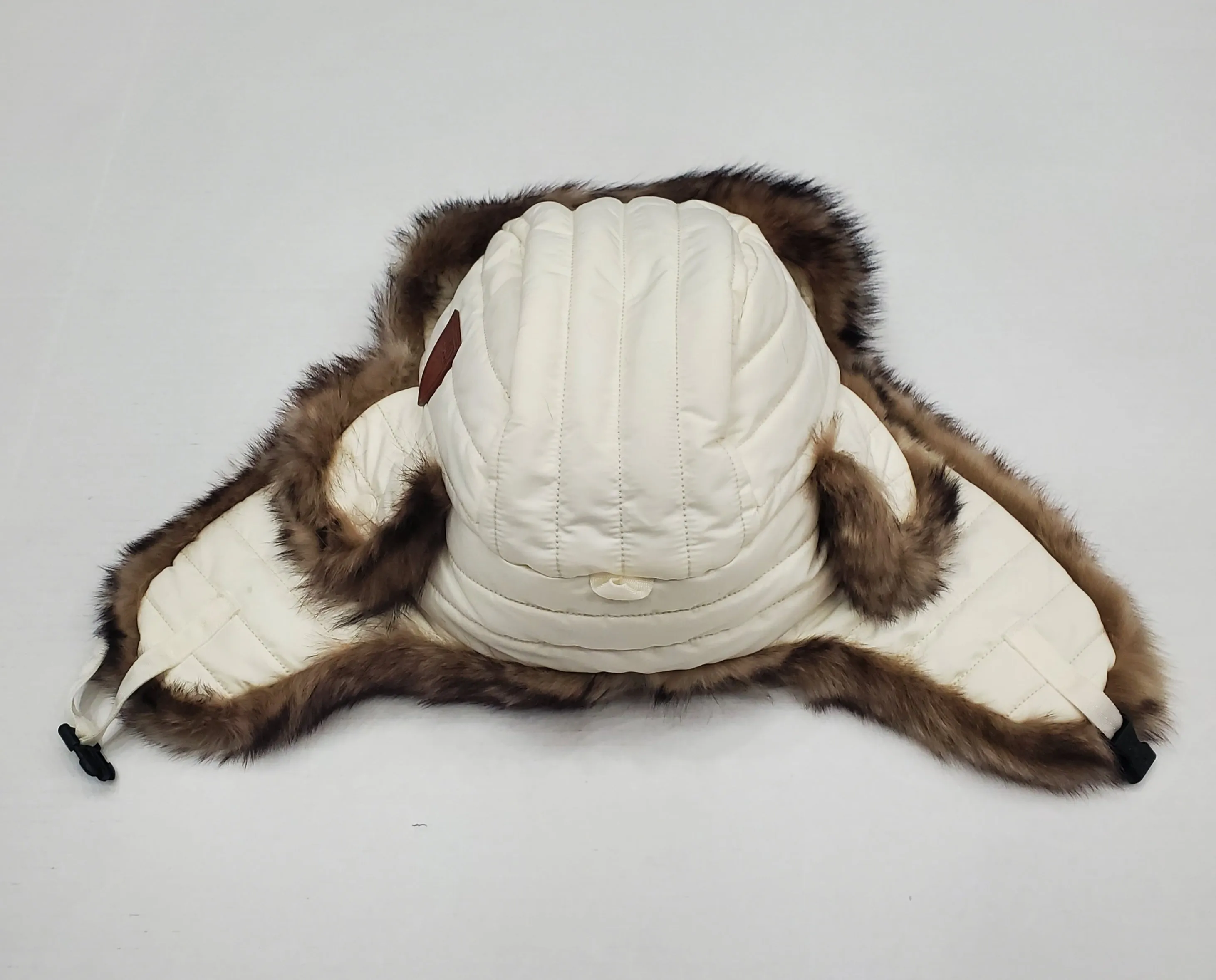 Nwt Polo Ralph Lauren Cream Quilted Lamb Shearling Fur Hat