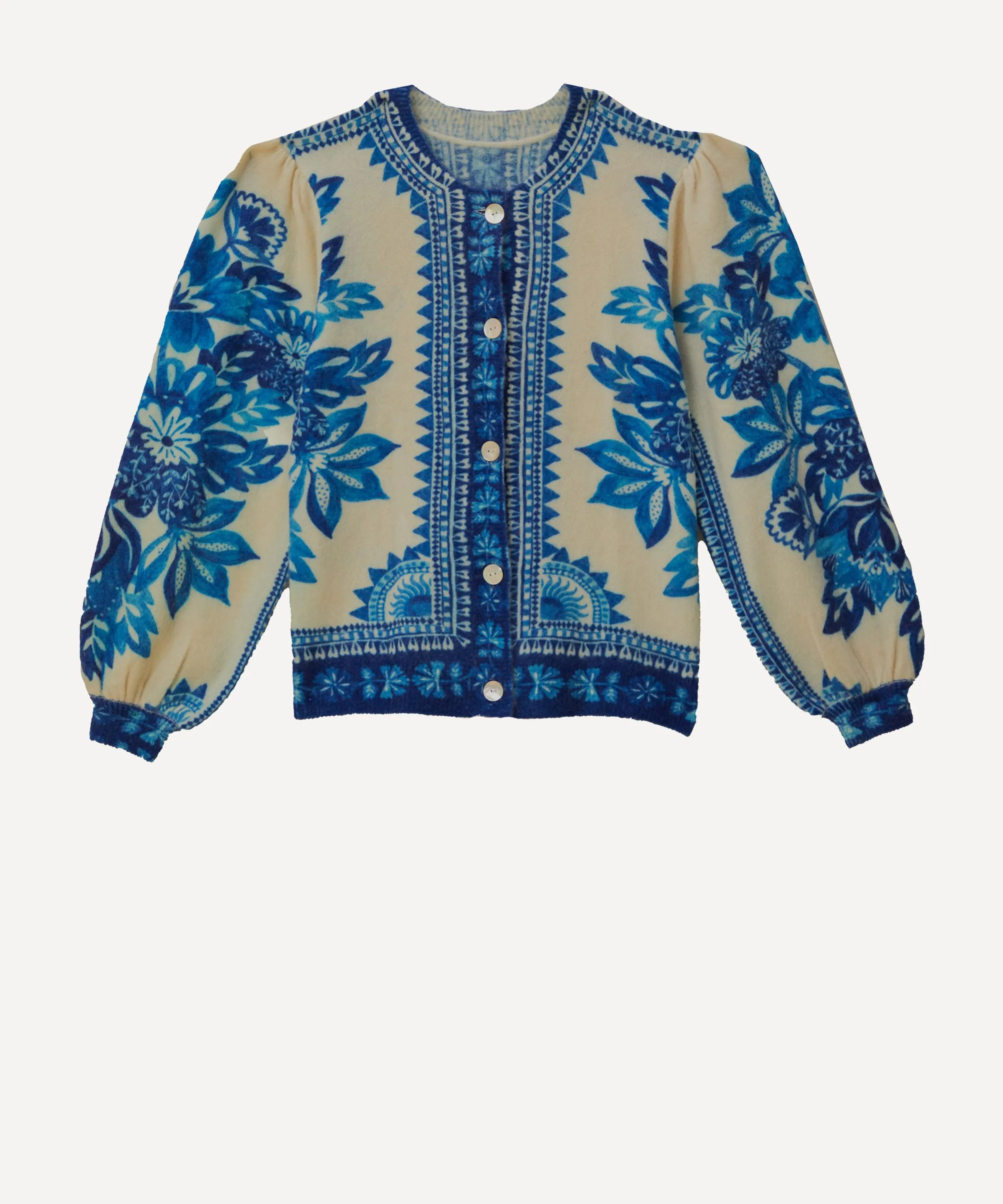 Off White Flora Tapestry Knit Cardigan