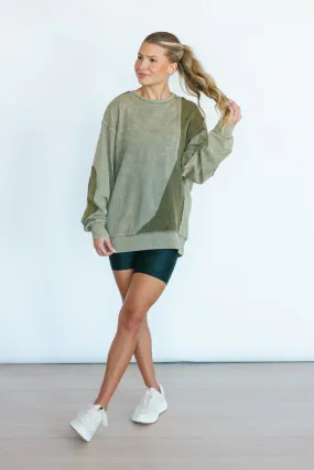 Olive Mineral Wash Top