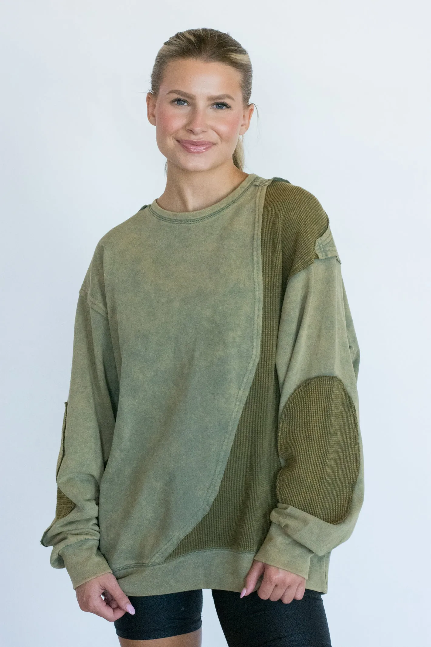 Olive Mineral Wash Top