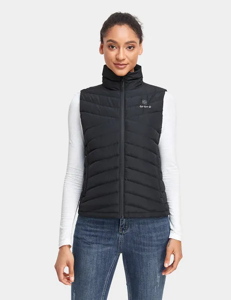 Open-box Women's Heated Lightweight Down Vest in Black - Shop Now