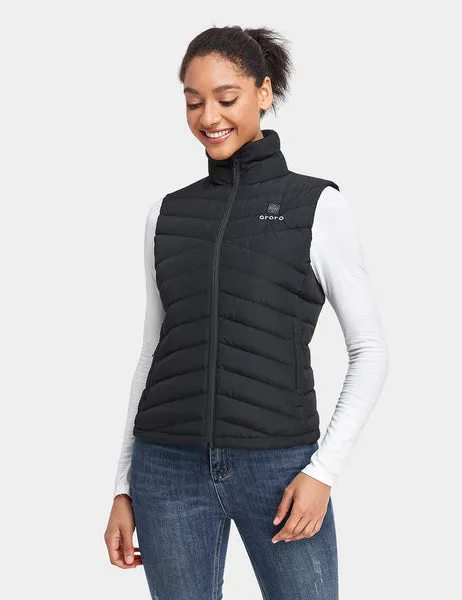 Open-box Women's Heated Lightweight Down Vest in Black - Shop Now