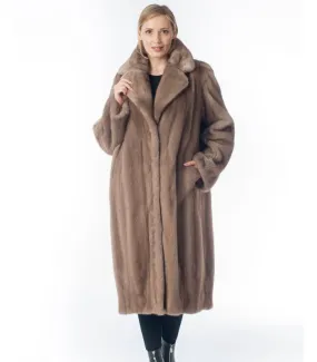 Penelope Pastel Let-Out Mink Fur Coat by FurHatWorld