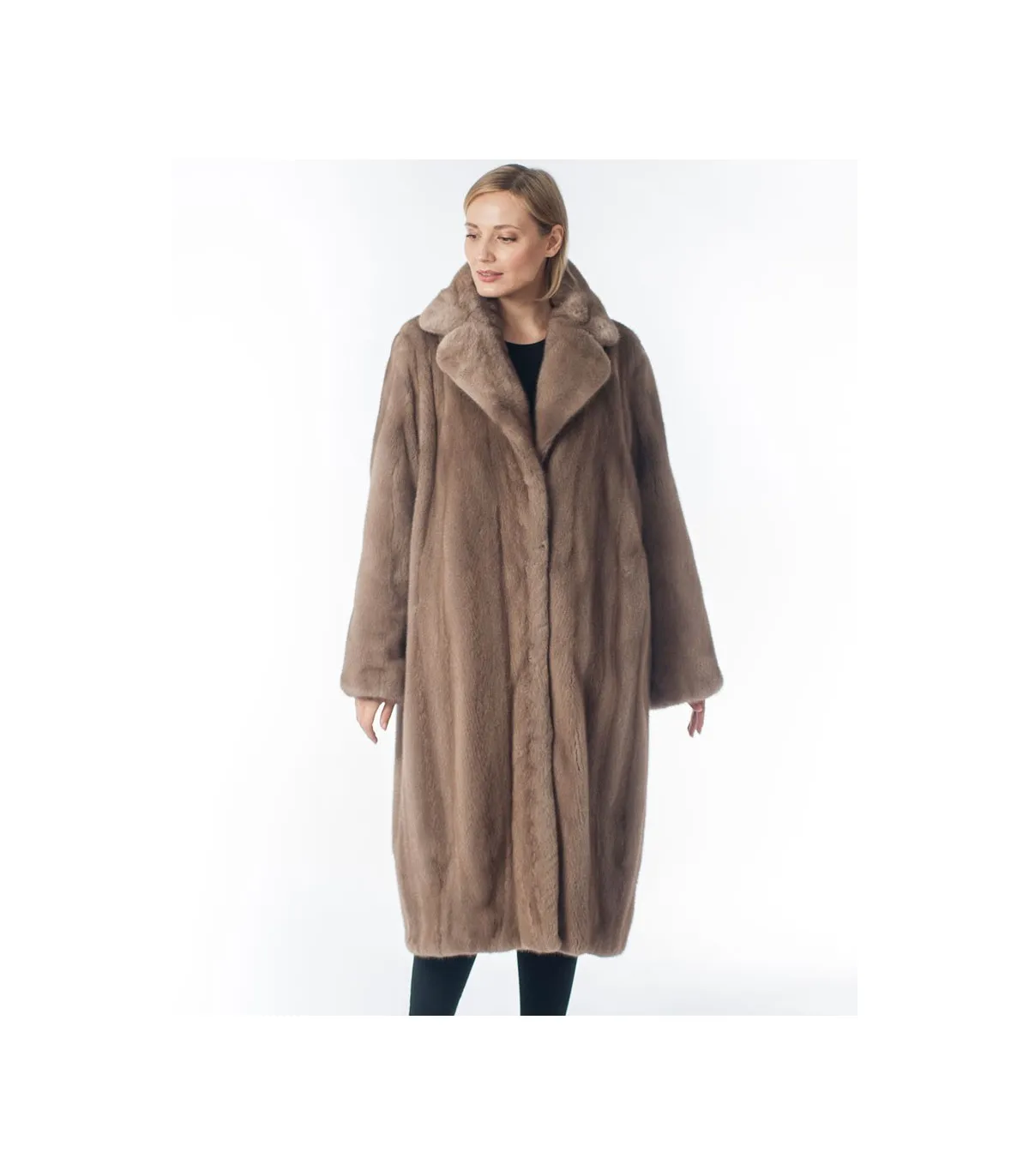 Penelope Pastel Let-Out Mink Fur Coat by FurHatWorld