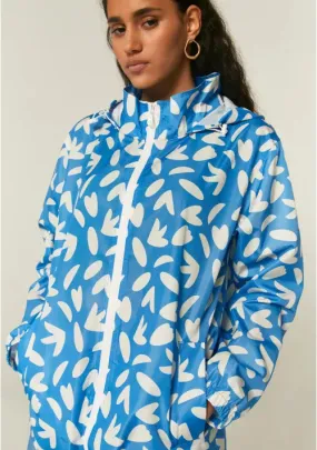 PETAL PRINT HOODED PARKA