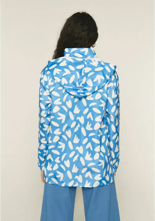 PETAL PRINT HOODED PARKA