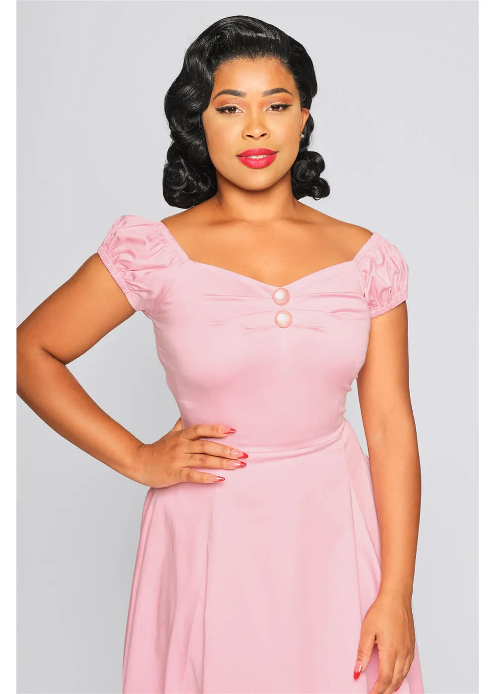 Collectif Pink 50s Swing Dress