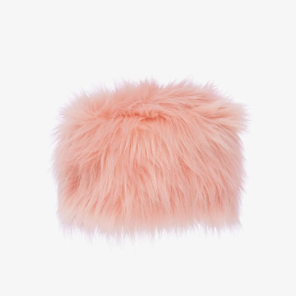 Pink Faux Fur Hat for Girls