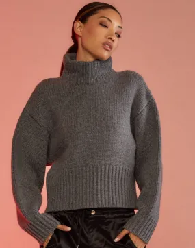 Plush Heather Grey Wool Sweater