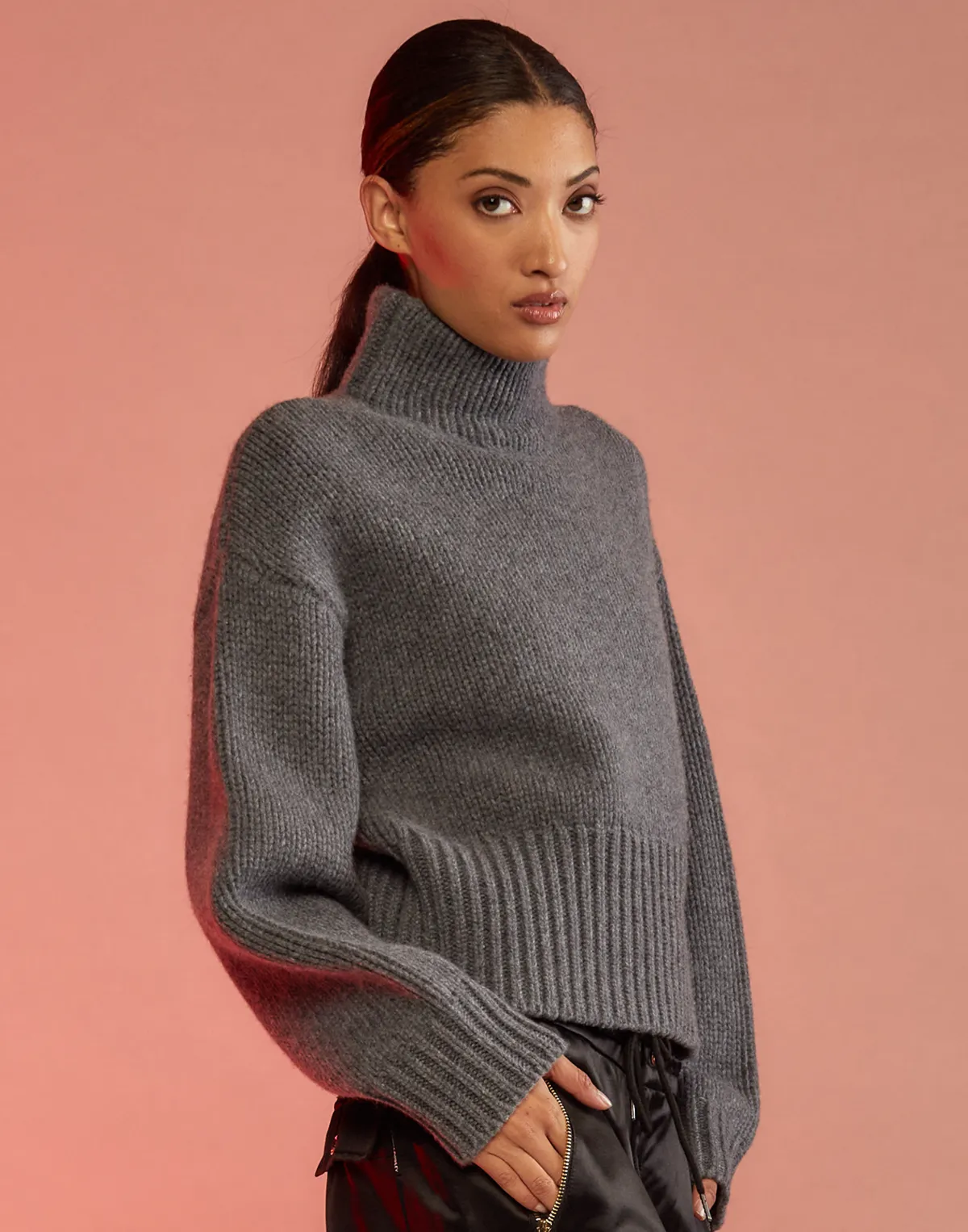 Plush Heather Grey Wool Sweater