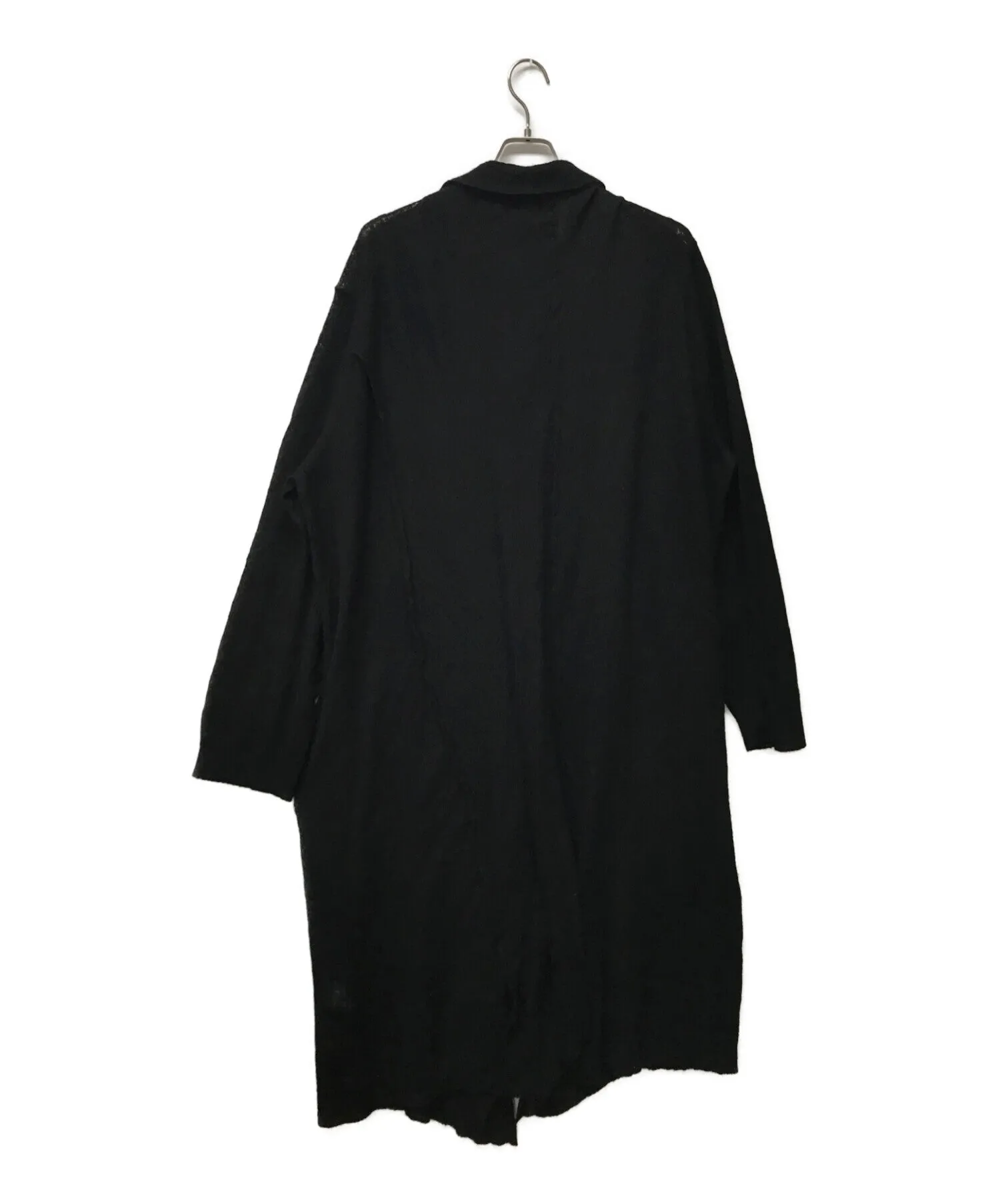 Pre-owned Yohji Yamamoto Pour Homme Alpaca Blend Long Knit Cardigan HC-K87-189