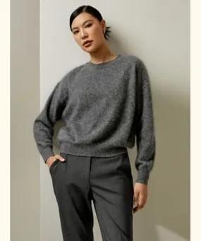 Relaxed Drop Shoulder Cashmere Sweater