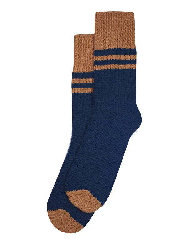 Rugged Merino Wool Socks in Navy